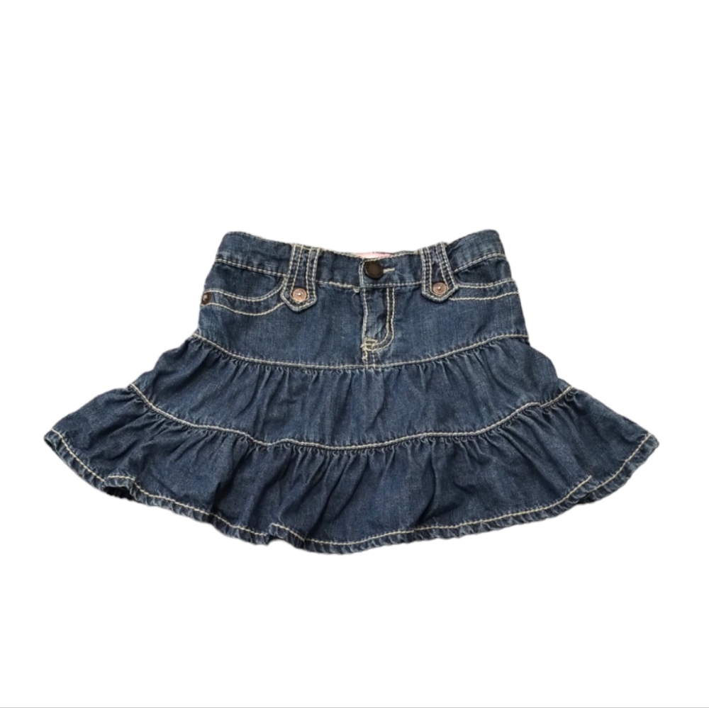 Gap Toddler 18-24 months denim Jean skirt adjustable straps